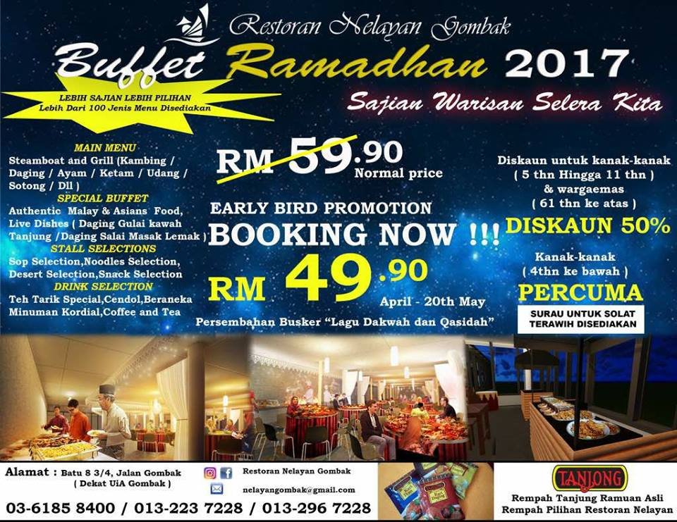 Buka puasa di Restoran Nelayan Gombak